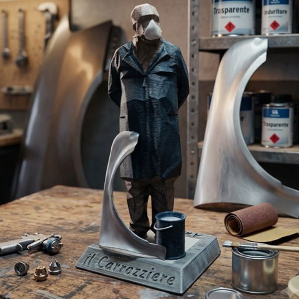 Amilcare Il Carrozziere - statuetta stampata in 3D
