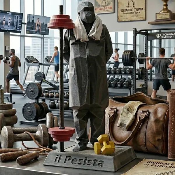 Amilcare Il Pesista - statuetta stampata in 3D