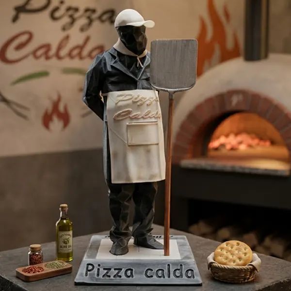 Amilcare Il Pizzaiolo - statuetta stampata in 3D