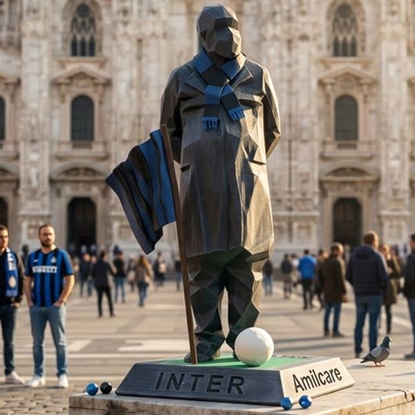 Amilcare Il Tifoso - statuetta stampata in 3D
